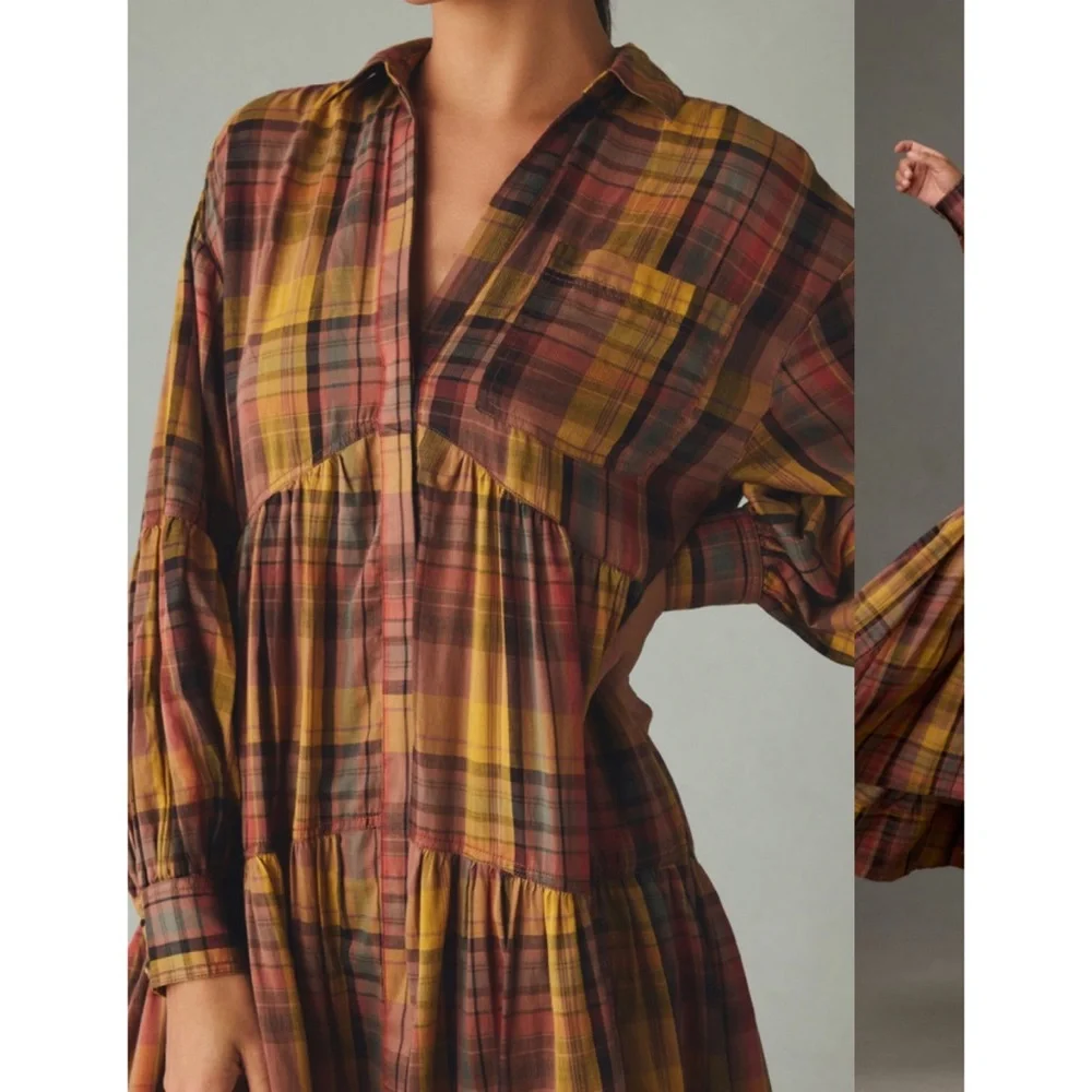 Long-Sleeve Tiered High-Low
Dress - Picture 2 of 10